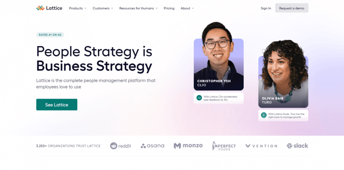 Lattice Webflow website example