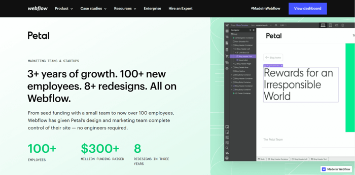 Webflow Petal case study