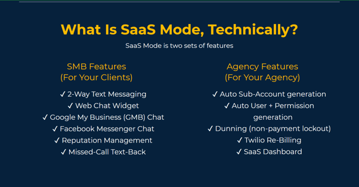 HighLevel SaaS Mode
