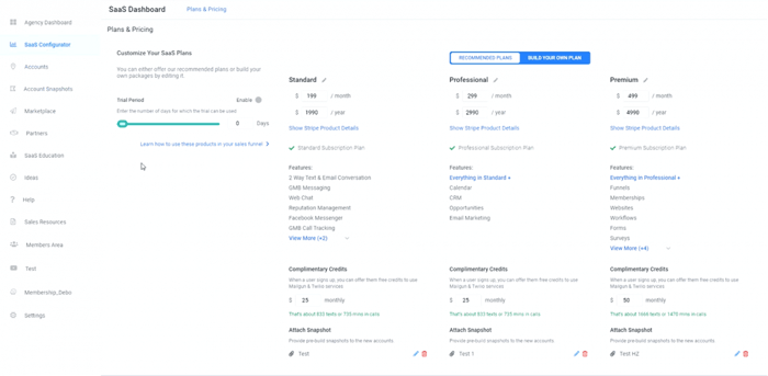 HighLevel SaaS Dashboard