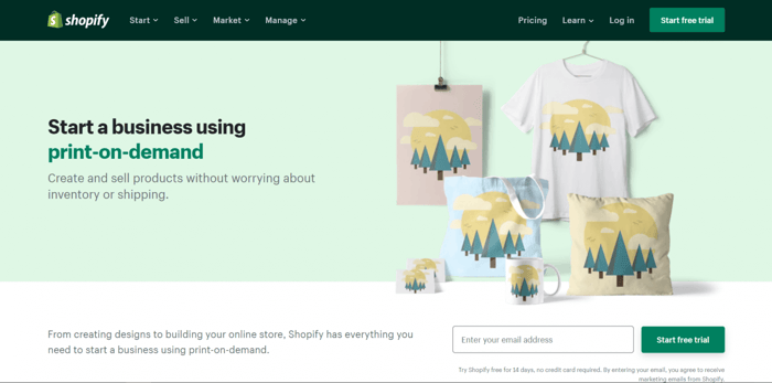 Print-on-demand Shopify ecommerce store
