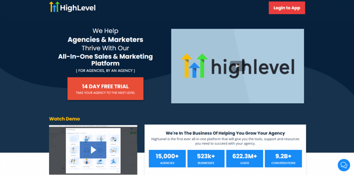 What Is HighLevel White Label: HighLevel home page