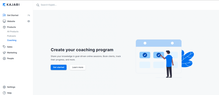 Kajabi create a coaching program