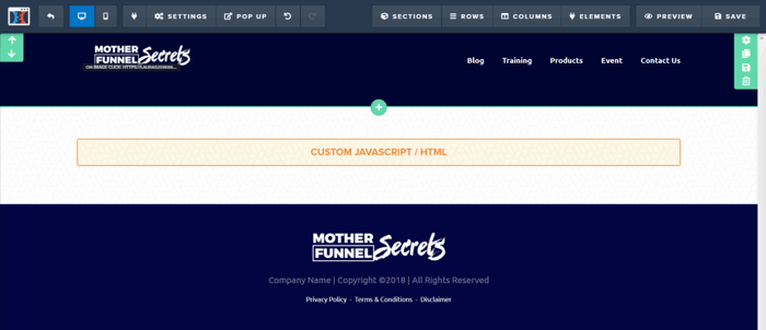 ClickFunnels custom javascript html