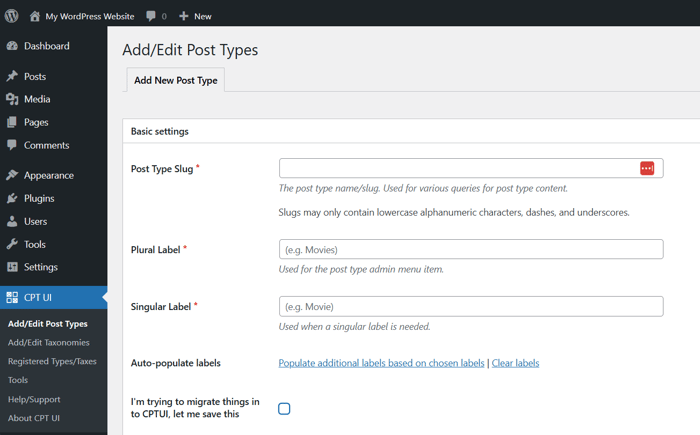 Adding custom post types in WordPress via plugin