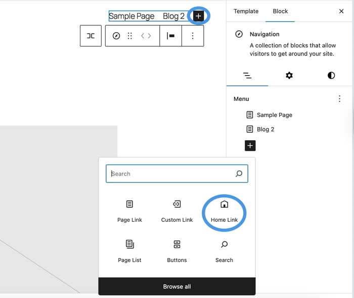 Add Home Link to WordPress menu