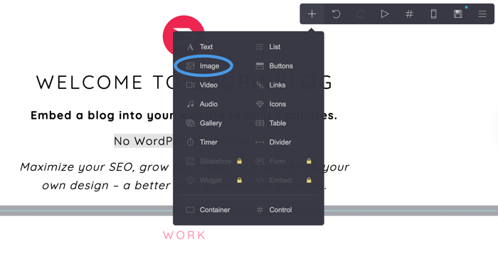 Adding a new image in Carrd