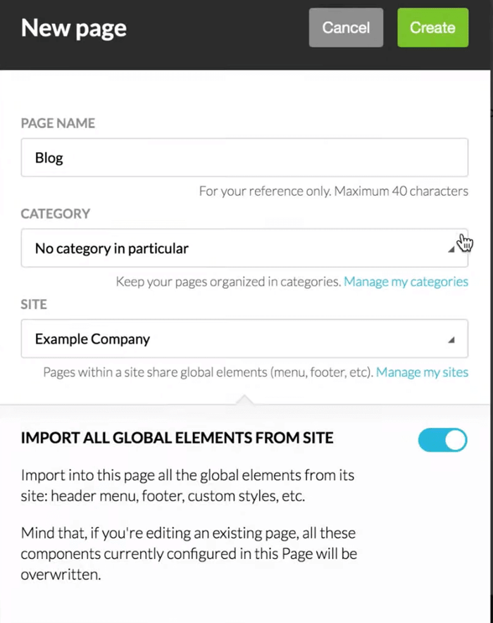 Adding a new blog page in Kartra