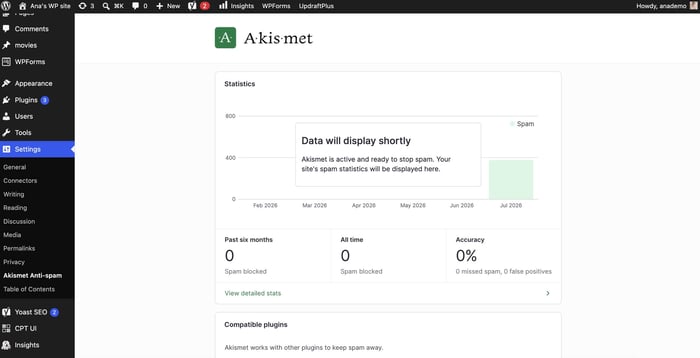 Akismet WordPress plugin for blogs
