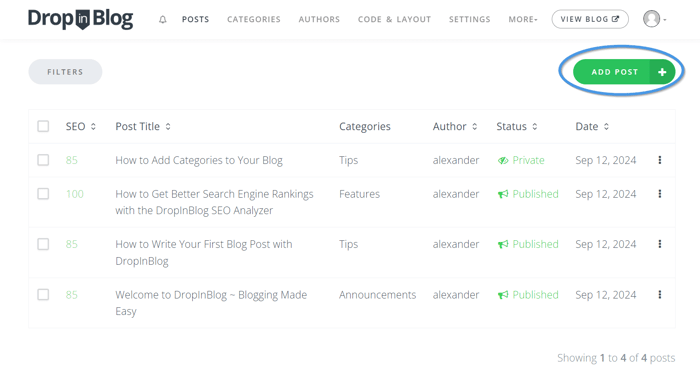 Big Cartel blog install step
