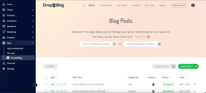 BigCommerce installation step