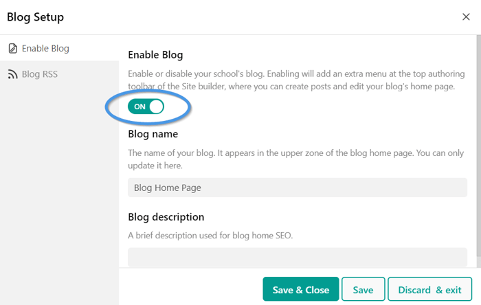 LearnWorlds blog setup