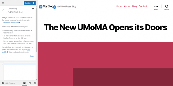 WordPress additional css