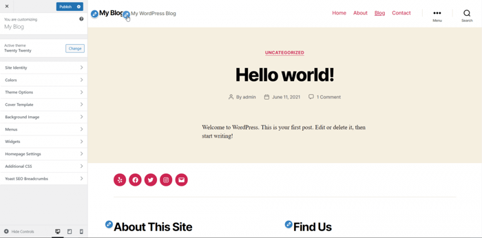 WordPress editor