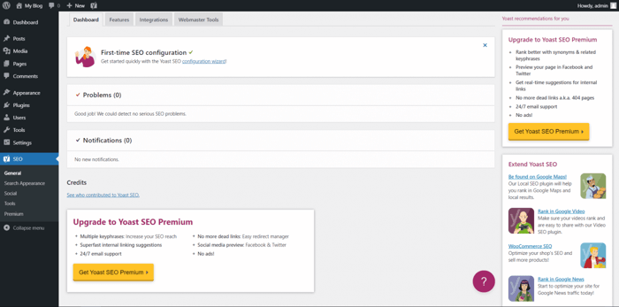 Blogger vs WordPress: Yoast SEO plugin