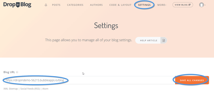 Bubble blog install step