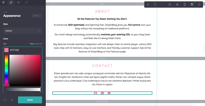 Adding hover effect in Carrd