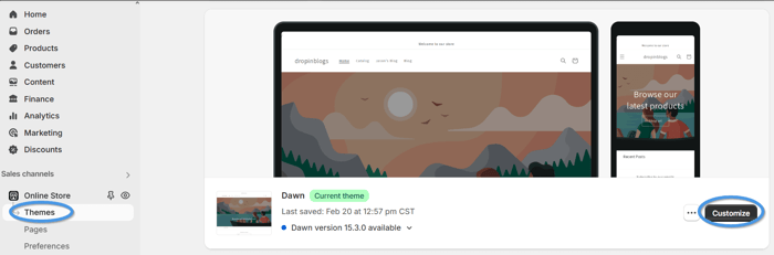 Customize your Shopify theme