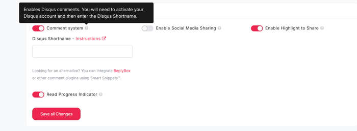 Enabling Disqus comments in DropInBlog admin