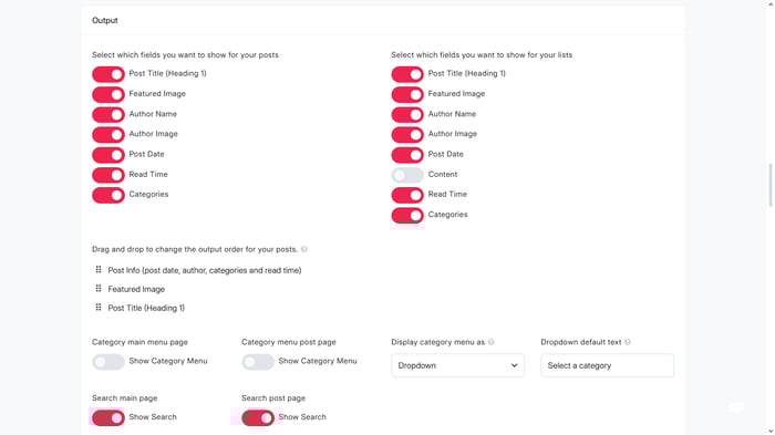 DropInBlog Settings page