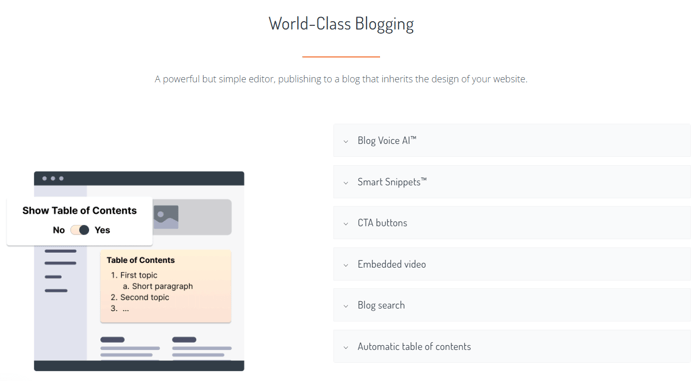 DropInBlog blogging features