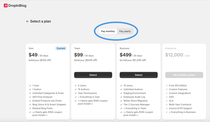Shopify blog install step