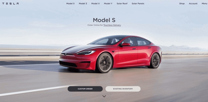 Drupal vs WordPress: Drupal website brand Tesla