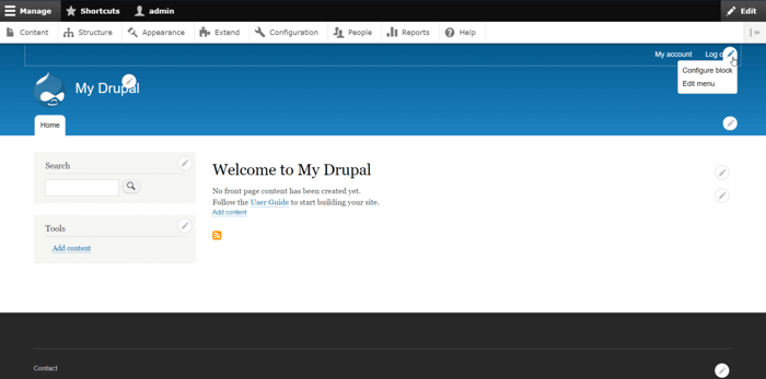 Drupal site edit
