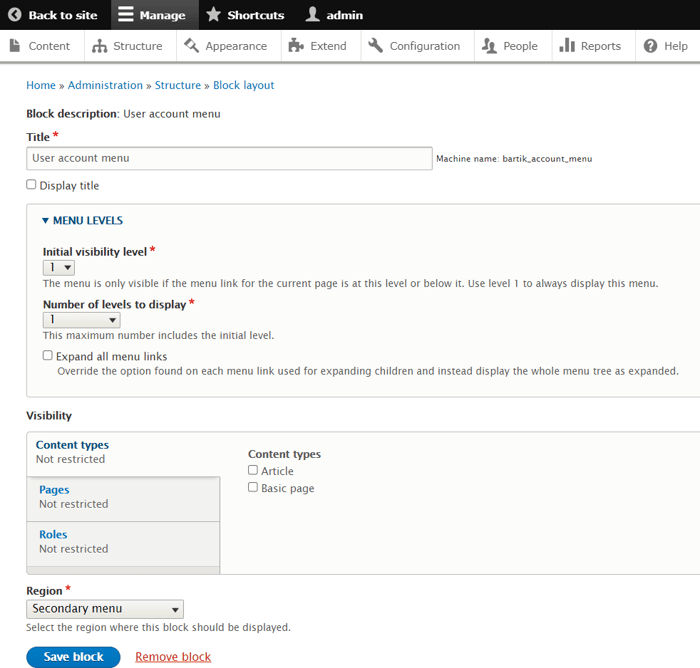 Drupal website editor