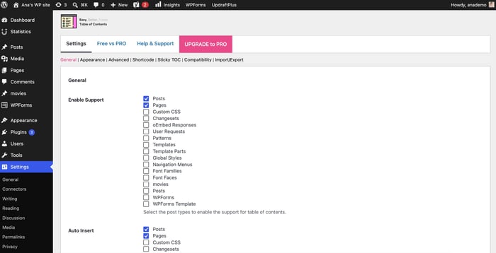 Easy Table of Contents WordPress plugin