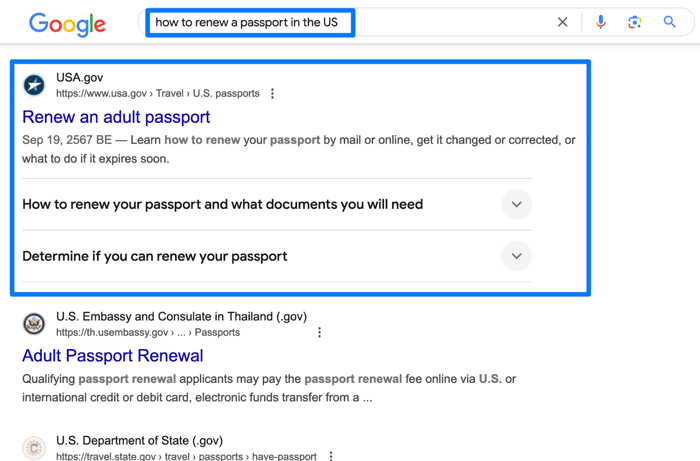FAQ Section in SERPs