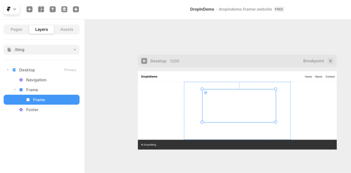 Framer blog install step