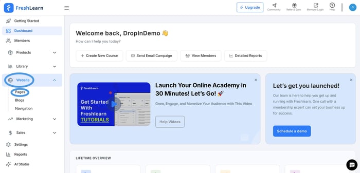 FreshLearn blog install step