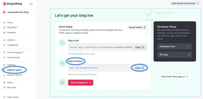 FreshLearn blog install step
