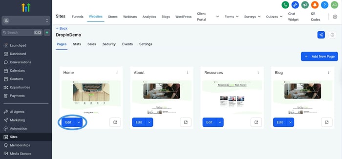 HighLevel blog install step