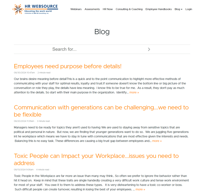 HR Websource blog