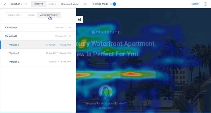 Instaage heatmaps