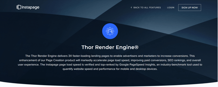 Instapage thor render engine