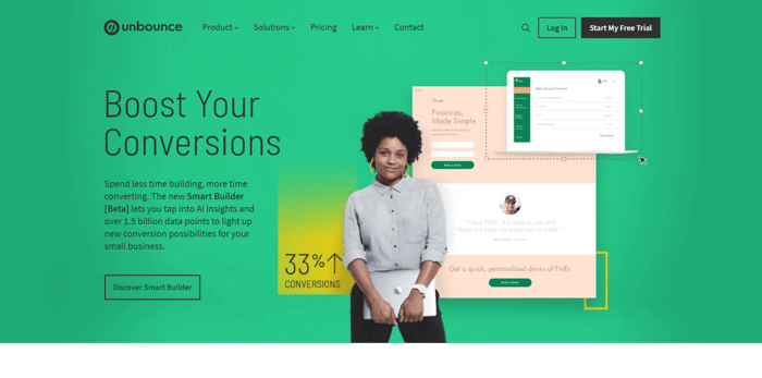 Unbounce home page