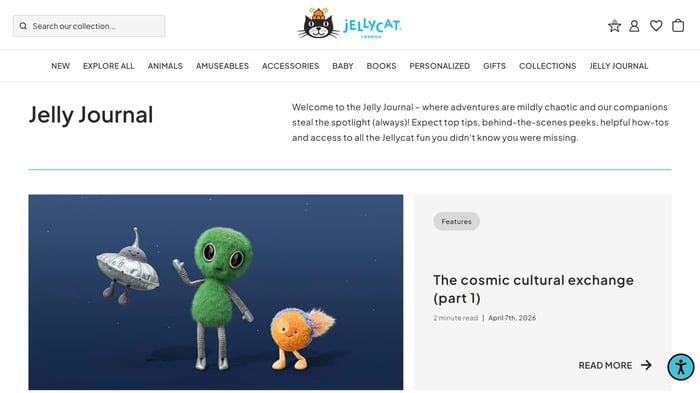 Business blog examples: Jelly Journal