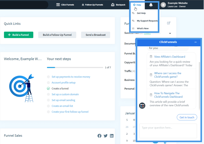 ClickFunnels customer support