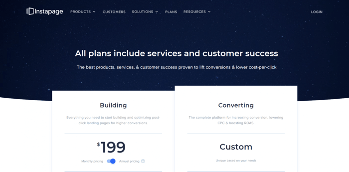 Instapage pricing