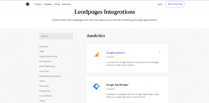 Leadpages integrations