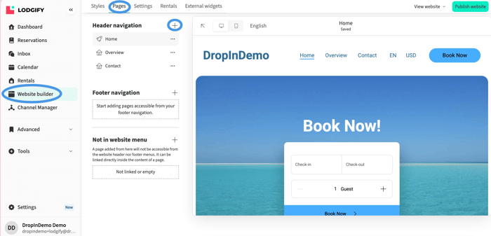 Lodgify blog install step
