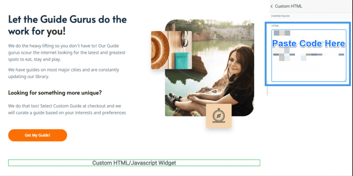 SamCart editor paste DropInBlog integration code
