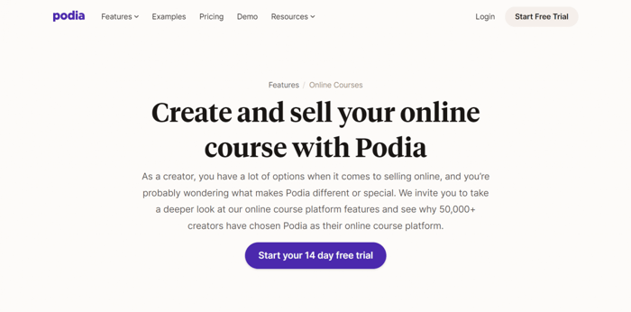 Podia online courses