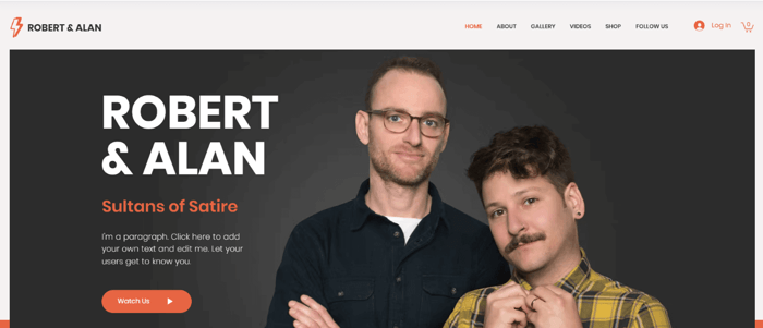 Wix Templates: Robert and Alan