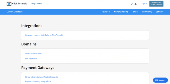 ClickFunnels integrations
