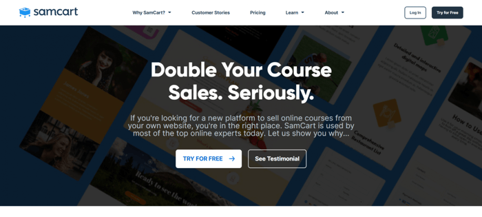 SamCart vs ClikFunnels: SamCart courses
