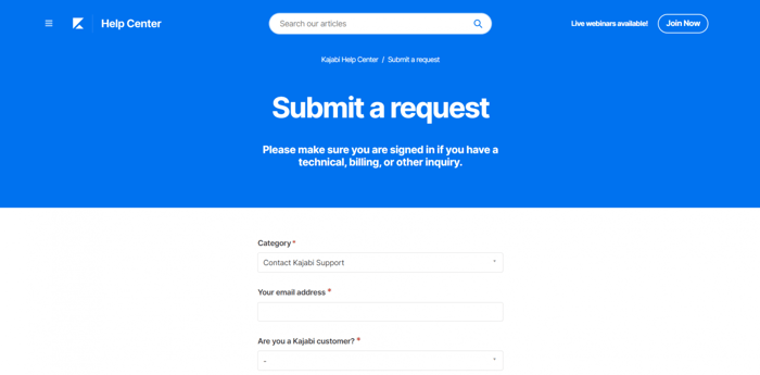 Kajabi email customer support
